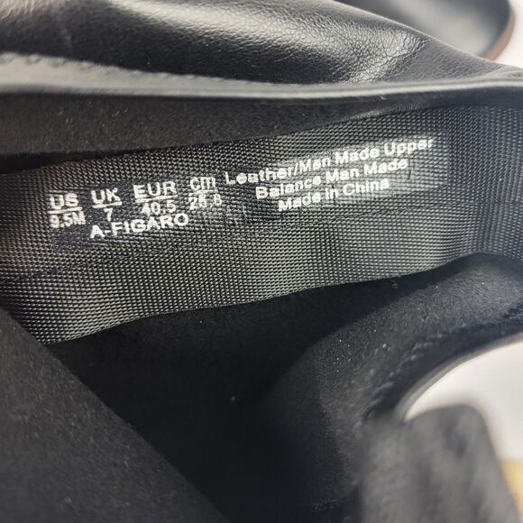 Franco Sarto Figaro Knee High Heeled Stretch Faux leather Black Boot Size 9.5M - Picture 11 of 16